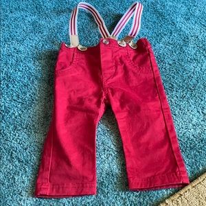 6-9 month Cat and Jack pants with suspenders